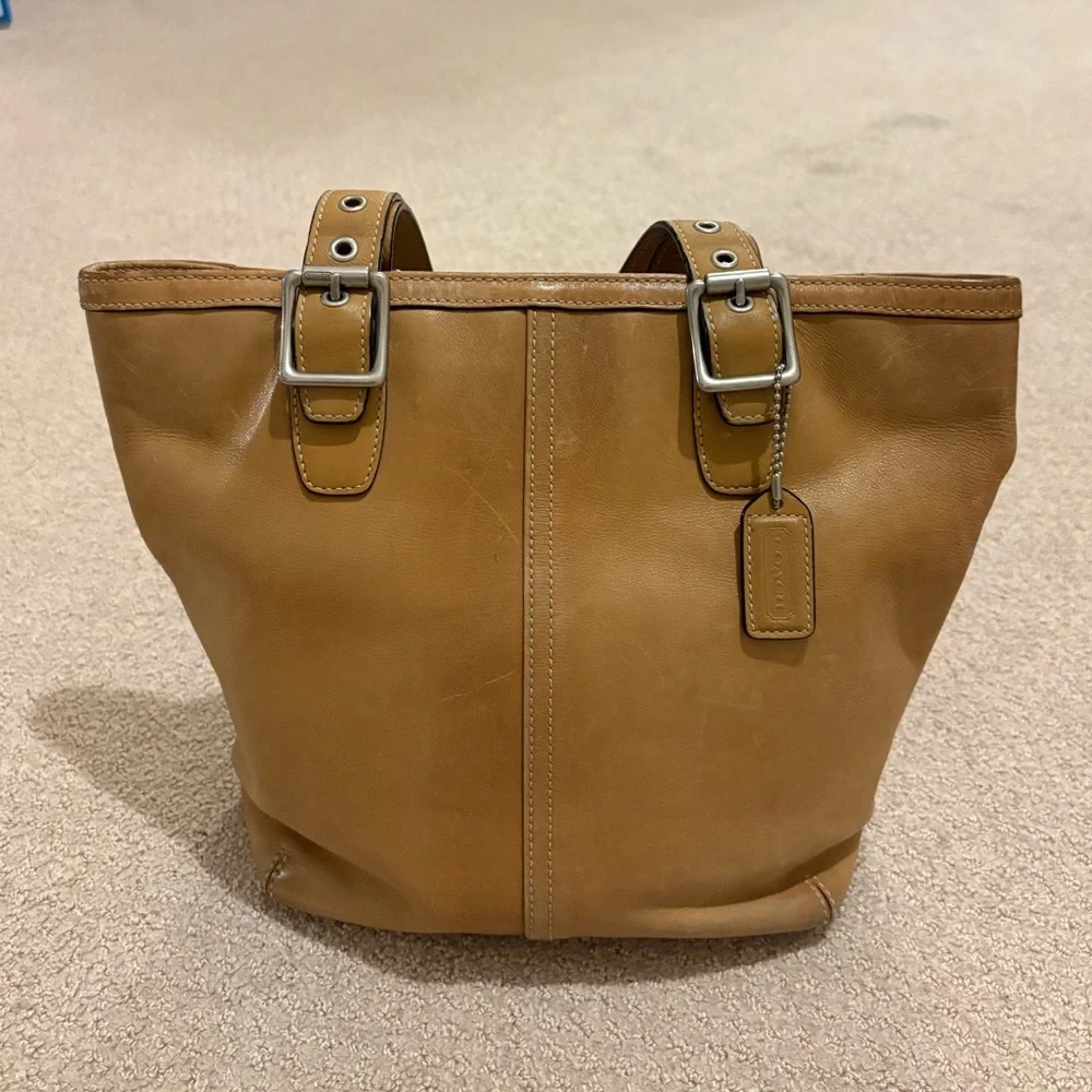 Coach Tan Leather Tote